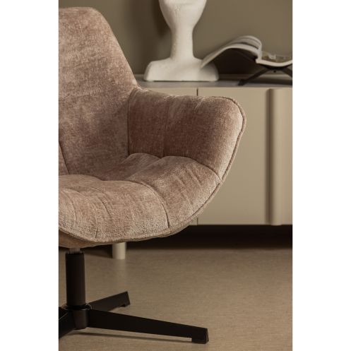 WOOOD Draaifauteuil Wibo Taupe - Afbeelding 6