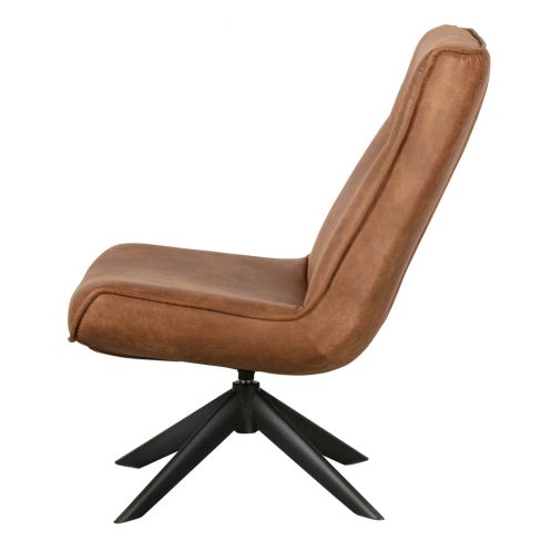 WOOOD Draaifauteuil Skyler Cognac - Afbeelding 3