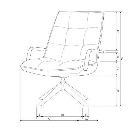 WOOOD Draaifauteuil Jouke Bruin - Afbeelding 9