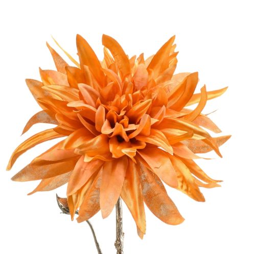 Kunstbloem Dahlia Spray Oranje - 60 cm - Afbeelding 3