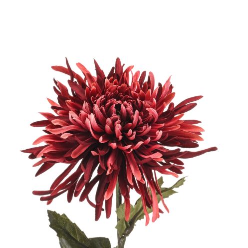 Kunstbloem Mum Spider Spray Rood - 54 cm - Afbeelding 2