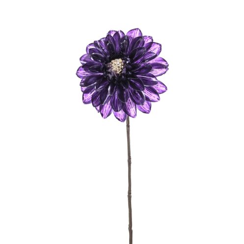 Kunstbloem Dahlia Glamour Spray Paars - 60 cm - Afbeelding 1