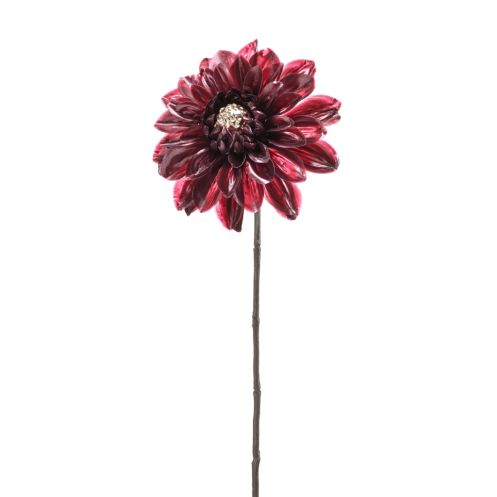 Kunstbloem Dahlia Glamour Spray Bordeaux - 60 cm - Afbeelding 1