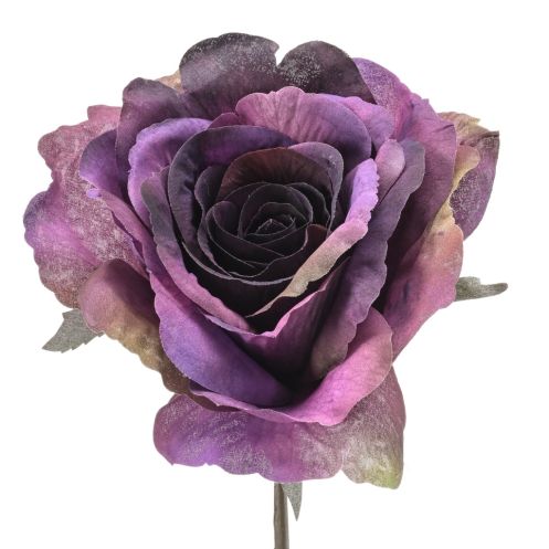 Kunstbloem Rose Zoe Spray Paars - 68 cm - Afbeelding 2