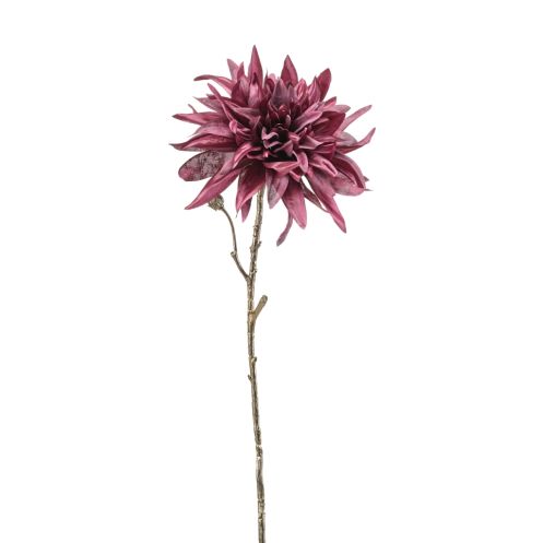 Kunstbloem Dahlia Spray Paars - 60 cm - Afbeelding 1