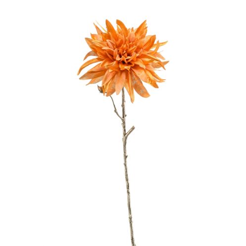 Kunstbloem Dahlia Spray Oranje - 60 cm - Afbeelding 1