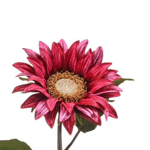 Kunstbloem Sunflower Velvet Roze - 78 cm - Afbeelding 2