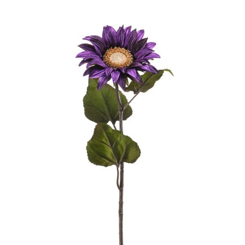 Kunstbloem Sunflower Velvet Paars - 78 cm - Afbeelding 1