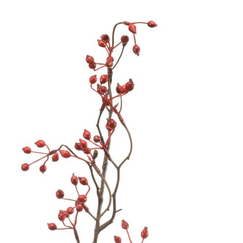 Kunsttak Rosehip Spray Rood - 105 cm - Afbeelding 2