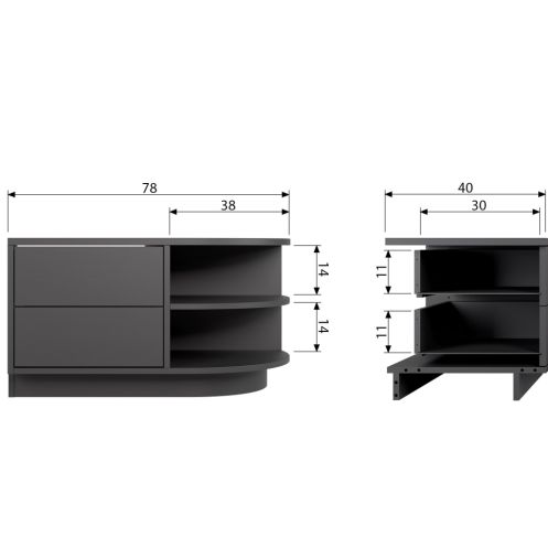 WOOOD TV-meubel Finca Zwart - 78x40x40 cm - Afbeelding 15