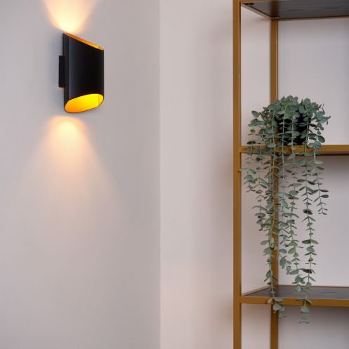 Lucide Wandlamp Diletta Zwart - GU10 - 18 cm hoog - Afbeelding 2