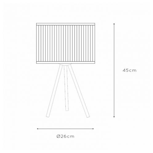 Lucide Tafellamp Tagalog Zwart - E27 - 45 cm hoog - Afbeelding 5