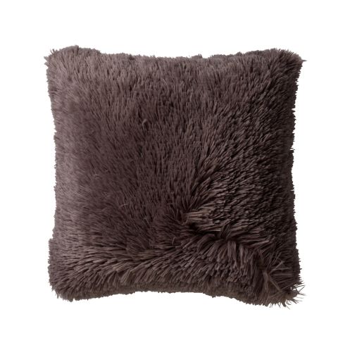 Dutch Decor Sierkussen Fluffy Donkerbruin - 45x45 cm - Afbeelding 1