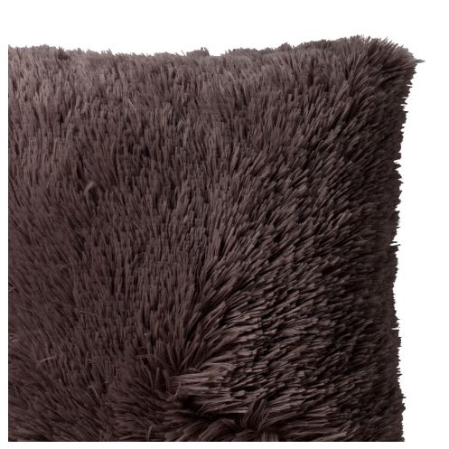 Dutch Decor Sierkussen Fluffy Donkerbruin - 45x45 cm - Afbeelding 2