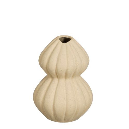 Mica Decorations Vaas Fiore Beige - 26 cm hoog - Afbeelding 1