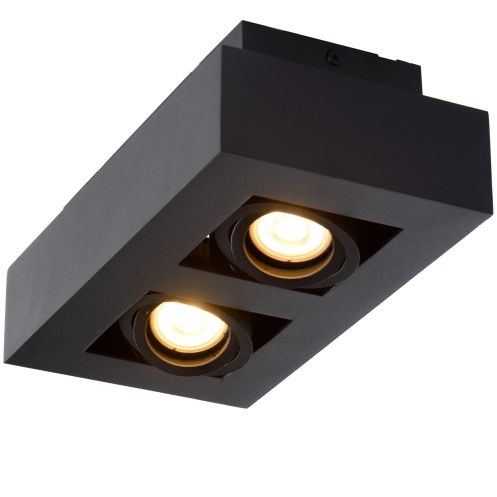 Lucide Plafondspot Xirax Zwart - 2 x GU10 - 14x25 cm - Afbeelding 5