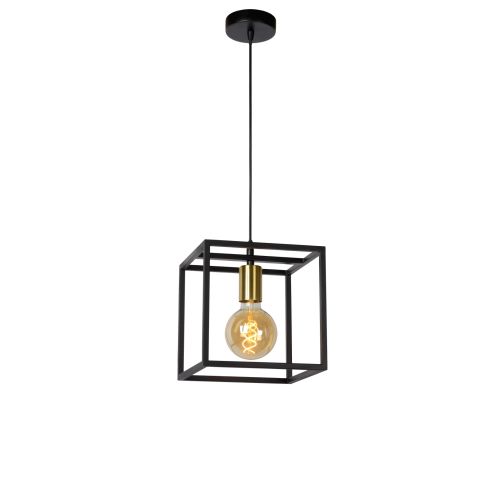 Lucide Hanglamp Ruben Zwart - E27 - 22 cm breed - Afbeelding 1