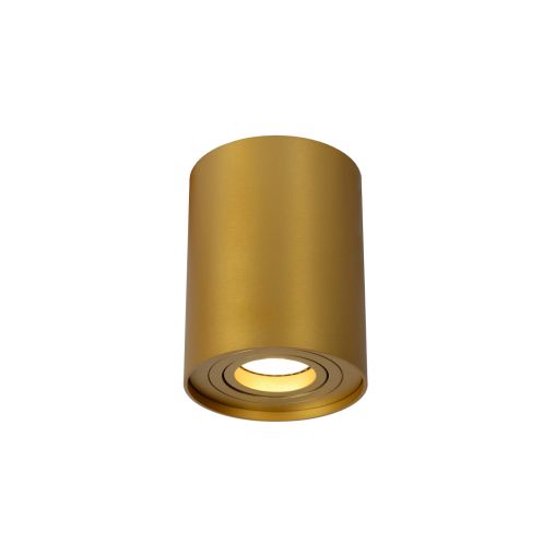 Lucide Plafondspot Tube Goud - GU10 - Ø 10 cm - Afbeelding 1