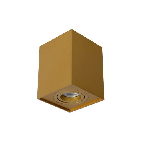 Lucide Plafondspot Tube Goud - GU10 - 10x10 cm - Afbeelding 3