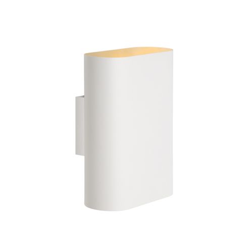 Lucide Wandlamp Ovalis Wit - 2 x E14 - 20 cm hoog - Afbeelding 1