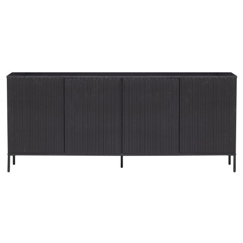 WOOOD Dressoir New Gravure Zwart - 200x85x46 cm - Afbeelding 3