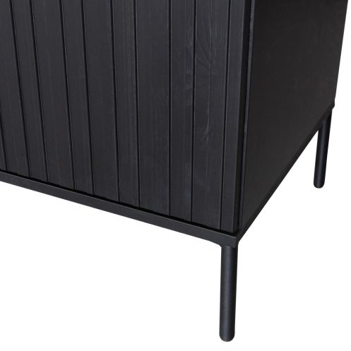 WOOOD Dressoir New Gravure Zwart - 200x85x46 cm - Afbeelding 11