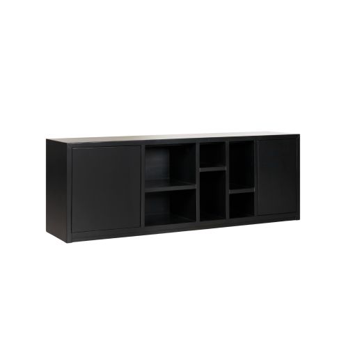 TV-meubel Surrey Zwart - 160x58x40 cm - Afbeelding 1