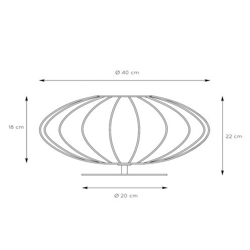 Lucide Tafellamp Corina Zwart - E27 - Ø 40 cm - Afbeelding 5