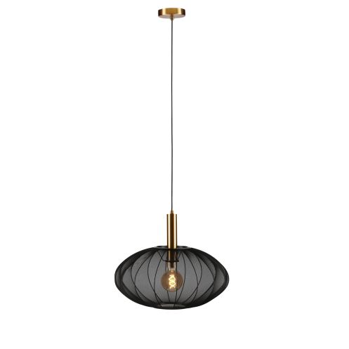 Lucide Hanglamp Corina Zwart - E27 - Ø 50 cm - Afbeelding 1