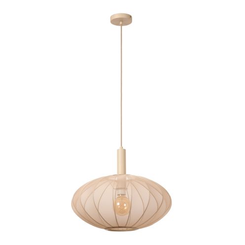 Lucide Hanglamp Corina Beige - E27 - Ø 50 cm - Afbeelding 1