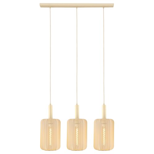 Lucide Hanglamp Corina Beige - 3 x E27 - 90 cm breed - Afbeelding 1