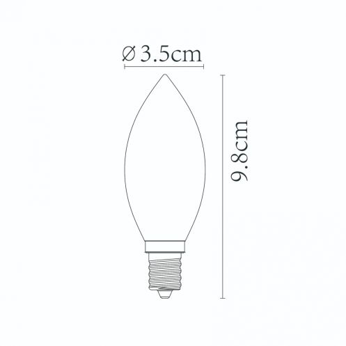 Lucide Lichtbron C35 Amber - E14 - Ø 3,5 cm - Afbeelding 3