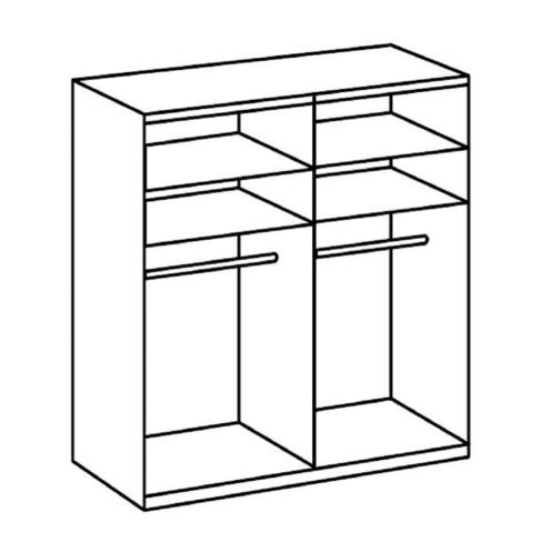 Kledingkast Oss Donkergrijs - 200x236x58 cm - Afbeelding 6