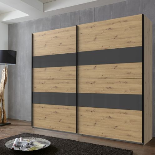 Kledingkast Mierlo Naturel - 225x208x65 cm - Afbeelding 2