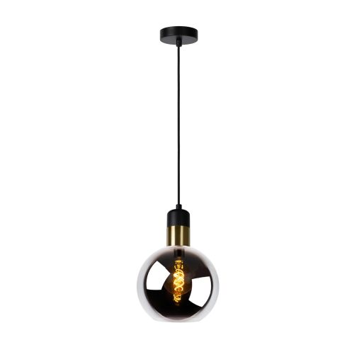 Lucide Hanglamp Julius Zwart - E27 - Ø 20 cm - Afbeelding 1