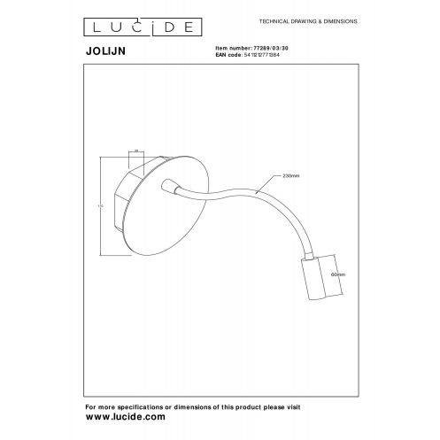 Lucide Oplaadbare Wandlamp Jolijn Zwart - LED - Ø 11 cm - Afbeelding 5