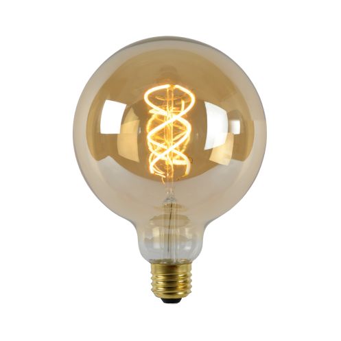 Lucide Lichtbron G125 Amber - E27 - Ø 12,5 cm - Afbeelding 1