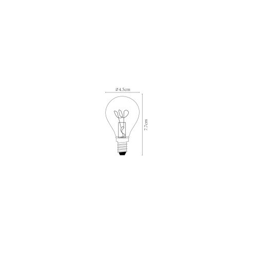 Lucide Lichtbron P45 Amber - E14 - Ø 4,5 cm - Afbeelding 4