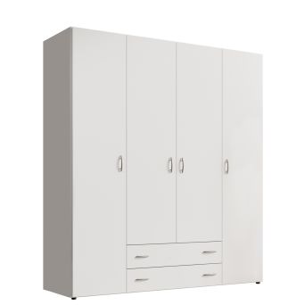 Kledingkast Baarlo Wit - 160x176x52 cm - Afbeelding 1