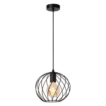 Lucide Hanglamp Danza Zwart - E27 - Ø 25 cm - Afbeelding 1