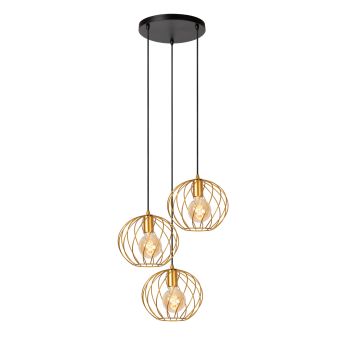 Lucide Hanglamp Danza Goud - 3 x E27 - Ø 50 cm - Afbeelding 1