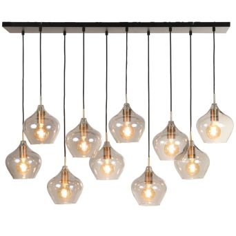 Light & Living Hanglamp Rakel Brons - 10 x E27 - 124 cm breed - Afbeelding 1
