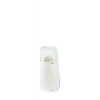 Light & Living Deco Beeld Jellyfish Crème - 13 cm hoog