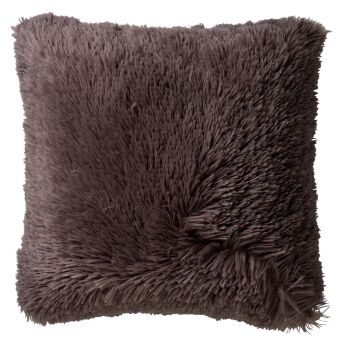 Dutch Decor Sierkussen Fluffy Donkerbruin - 60x60 cm - Afbeelding 1