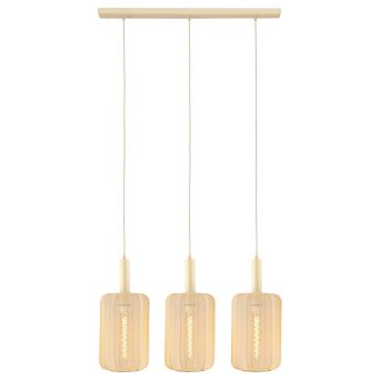 Lucide Hanglamp Corina Beige - 3 x E27 - 90 cm breed - Afbeelding 1