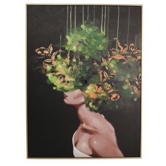 Canvasschilderij Lady Groen - 75x100 cm