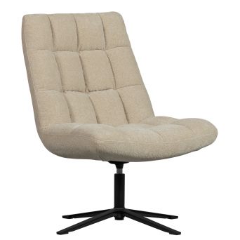 WOOOD Draaifauteuil Job Beige