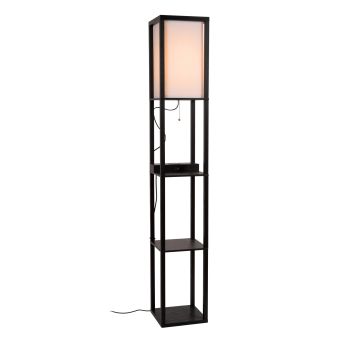 Lucide Vloerlamp Menno Zwart - E27 - 163 cm hoog - Afbeelding 1