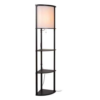 Lucide Vloerlamp Menno Zwart - E27 - 163 cm hoog - Afbeelding 1