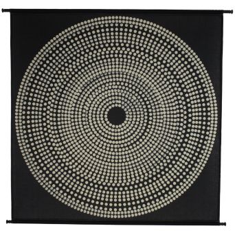 Wandkleed Cirkels Zwart - 146x134 cm - Afbeelding 1